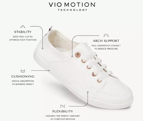 Vionic Pismo Cameo Rose Casual Canvas Sneaker Women sizes 5-11/NEW! MEDIUM