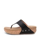 Yellow Box Bandini Black Flatform Wedge Toe Post Sandal Women's sizes 6-10/NEW!