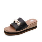Yellow Box Adelfia Black Wedge Slide Sandal Women's sizes 6-10/NEW!!!