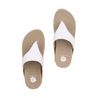Yellow Box Bandini White Flatform Wedge Toe Post Sandal Women's sizes 6-10/NEW!