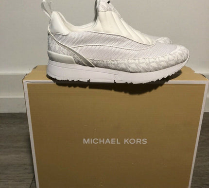 Michael Kors Allie Stride Bright White Slip-on Sneaker Sizes 5-10/NEW!!!