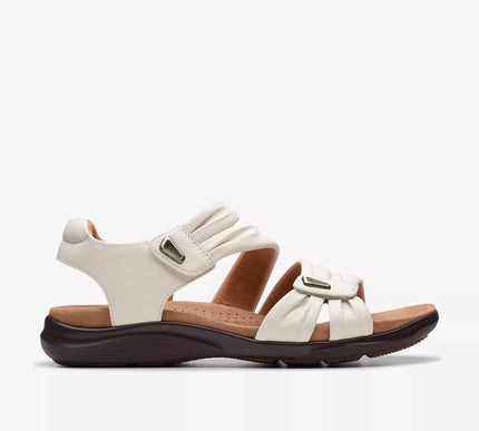 Clarks Kitly Ave White Strappy Sandal Women's sizes US 5-11 NEW