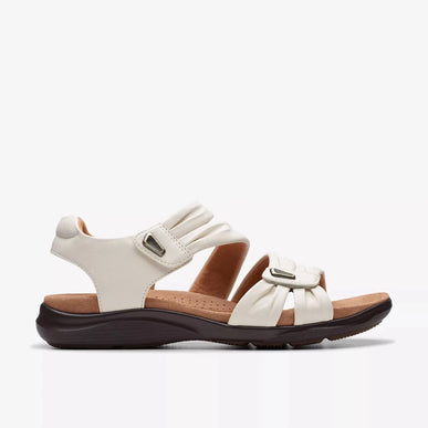 Clarks Kitly Ave White Strappy Sandal Women's sizes US 5-11 NEW