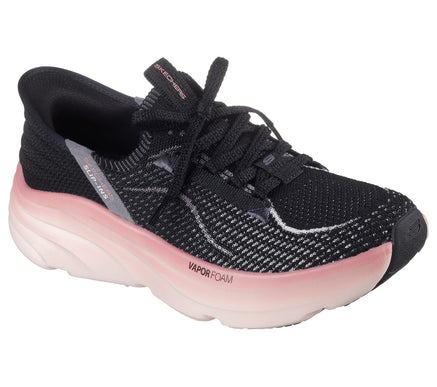 SKECHERS D'Lux Vapor Vibrant Stride Black Pink Sneaker Women's sizes 5-11/NEW!!!