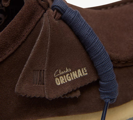 Clarks Wallabee Dark Brown Suede Moccasin Loafer Shoe Mens US sizes 7-15 NEW