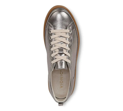 Vionic Winny Pewter Nappa Leather Sneaker Women sizes 5-11/NEW!!