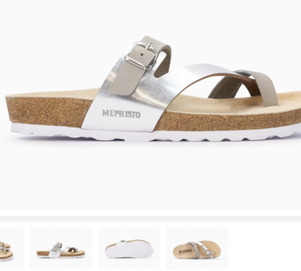 Mephisto Nalia Light Grey/Silver Comfort Sandal Women's sizes 35-42 NEW!!!