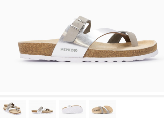 Mephisto Nalia Light Grey/Silver Comfort Sandal Women's sizes 35-42 NEW!!!