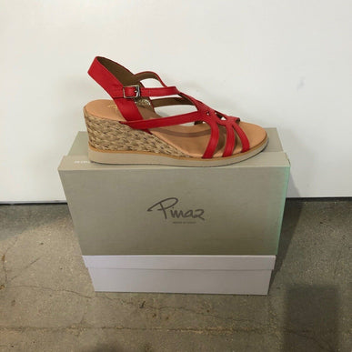 Pinaz Sandal 1503 Red Softy Wedge Women's EU sizes 36-41/6-11 NEW!!!