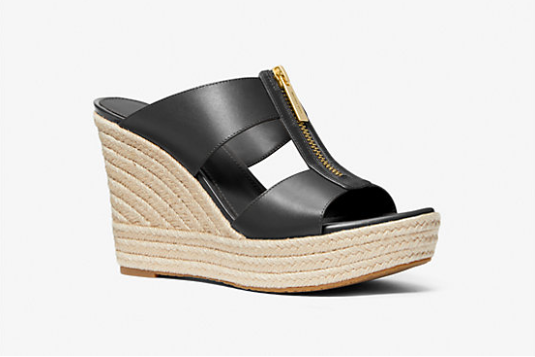 Michael Kors Bradley Wedge Black Leather Women's sizes 6-10/NEW!!!