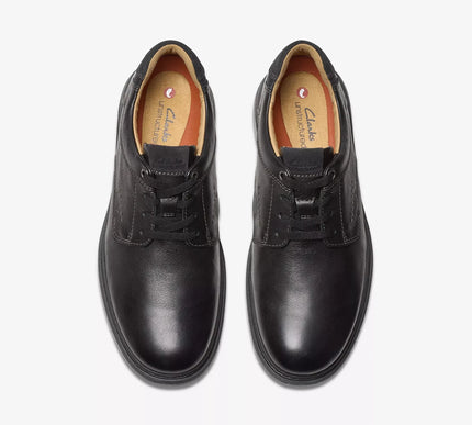 Clarks Un Briley Pace Black Leather Casual Loafer Shoe Men's US sizes 7-15 NEW!!
