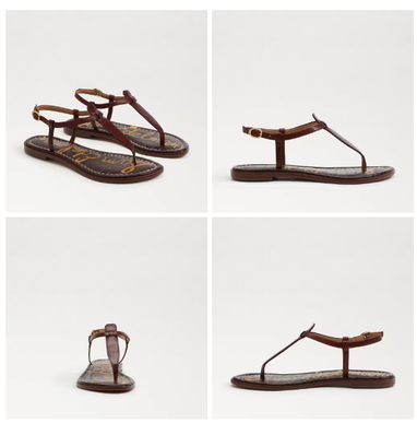 Sam Edelman Gigi Maple Brown Leather Ankle Strap Sandal Womens US sizes 6-10/NIB