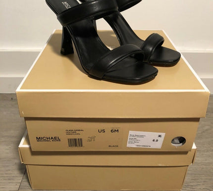Michael Michael Kors Clara Sandal Black Leather Women's US sizes 6-10/NEW!!!