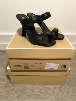 Michael Michael Kors Clara Sandal Black Leather Women's US sizes 6-10/NEW!!!