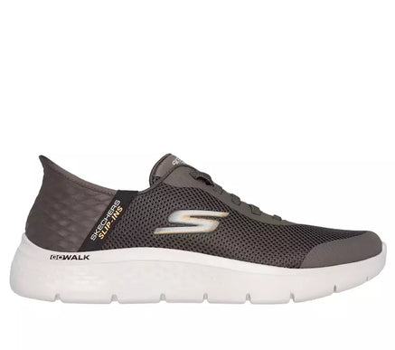 SKECHERS Go Walk Flex Hands Free Brown Slip-ins Sneaker Men's sizes 7-14/NEW! XW