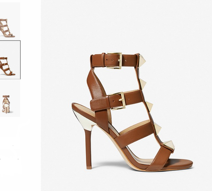 Michael Kors Wren Stiletto Gladiator Luggage Sandal Women's US sizes 6-10/NEW!