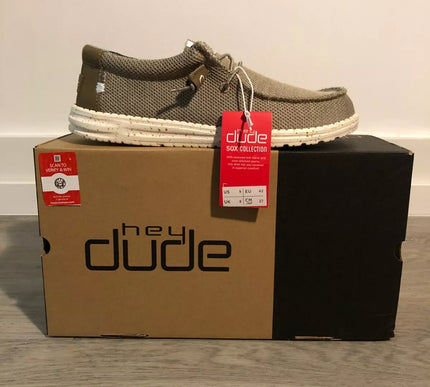 Hey Dude Wally Sox Sand Sneaker Shoe Men's Sizes US 8-13/NEW!!!!