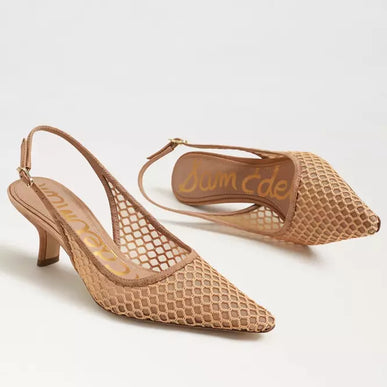 Sam Edelman Bianka Slingback Tan Mesh Pump Women's sizes 6-11/ NEW!!