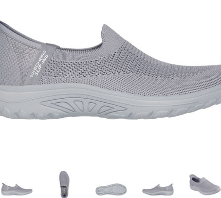 SKECHERS Reggae Fest Slip-ins Gray Slip-on Sneaker Women's sizes 5-11/NEW!!!