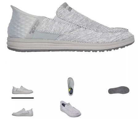 SKECHERS Melson-Medford Light Gray Slip-ins Sneaker Shoe Men's sizes 7-14/NEW!!