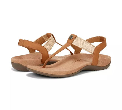 Vionic Brea Camel Leather Toe Post Slingback Sandal Women's sizes 5-11/NEW!!!