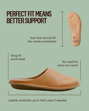 VIBAe Roma Fawn Tan Slip On Loafer Mule EU Unisex sizes W6/36-M15/48