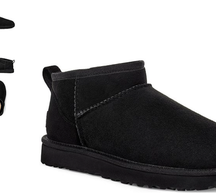 UGG Classic Ultra Mini Black Boot Bootie Women's US sizes 5-11/NEW!!