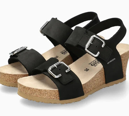 Mephisto Lissandra Black 2800 Wedge Comfort Sandal Womens sizes 36-42 NEW