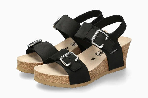 Mephisto Lissandra Black 2800 Wedge Comfort Sandal Womens sizes 36-42 NEW
