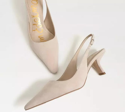 Sam Edelman Bianka Slingback Cappuccino Suede Pump Women's sizes 6-11/ NEW!!