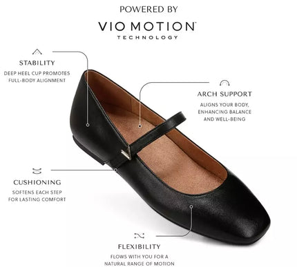 Vionic Alameda Black Mary Jane Flat Slip-on Shoe Women's sizes 5-12/NEW!!!