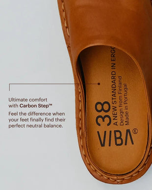 VIBAe Roma Cognac Slip On Loafer Mule EU Unisex sizes W6/36-M15/48