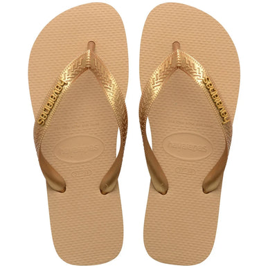 Havaianas Top Logo Metallic Golden Flip Flop Sandal Women sizes 35-36-41-42