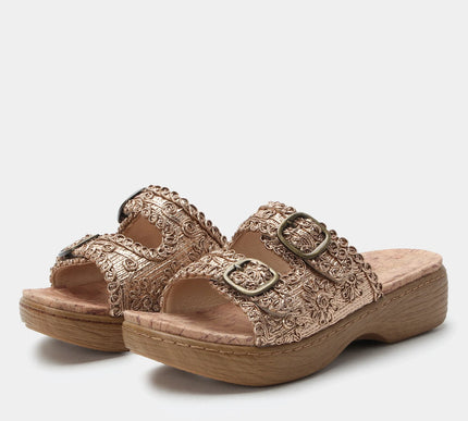 Alegria Oona Fancy Gold Leather Strappy Sandal Women sizes EU 36-41 NEW