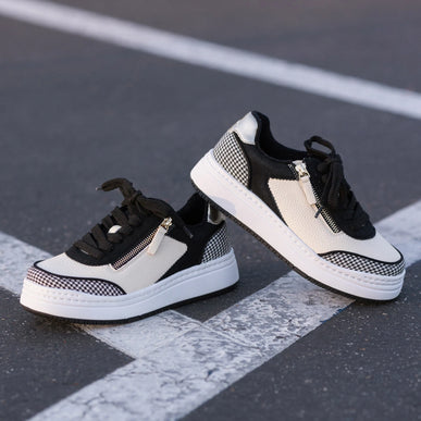 Alegria Averie Houndstooth Black Leather Shoe Loafer Womens sizes 35-42 NEW