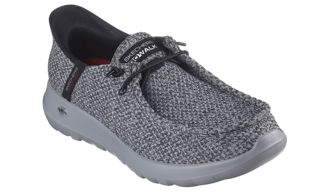 SKECHERS Go Walk Max-Halycon Gray/Black Slip-ins Sneaker Men's sizes 7-12/NEW!!