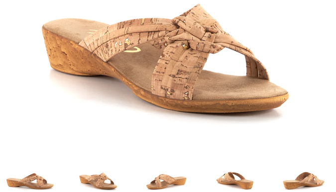 Onex Brynna Soft Leather Cork Wedge Sandal Women's sizes 5-11/NEW!!