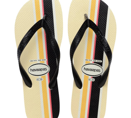 Havaianas Top Nautical Stripes White/Black Sandal Men EU sizes 39/40-45/46 NEW!