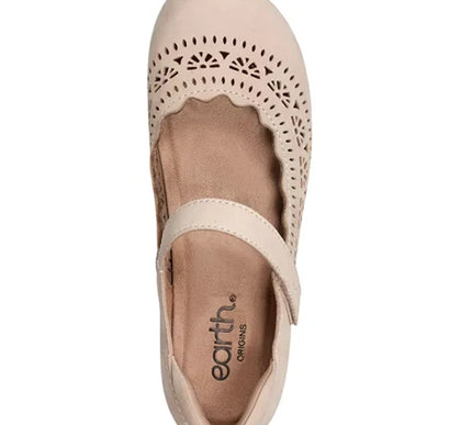 Earth Brady Light Natural Adjustable Strap Casual Flat Womens sizes 6-10 NEW M