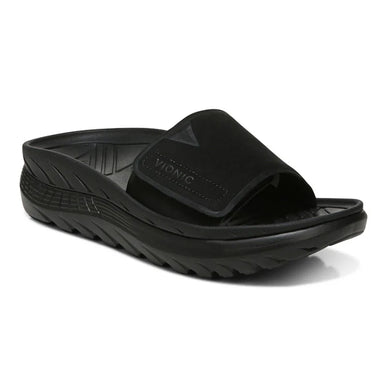 Vionic Rejuvenate Black Nubuck Recovery Slide Sandal Women's sizes 5-12/NEW!!!