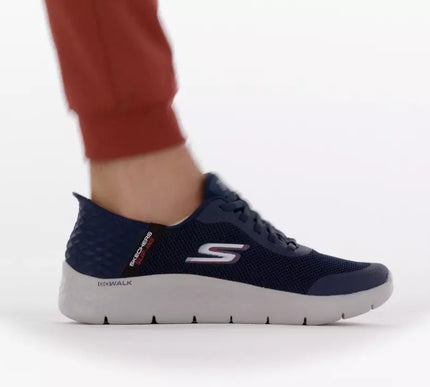 SKECHERS Go Walk Flex Hands Free Navy Slip-ins Sneaker Men's sizes 7-14/NEW WW