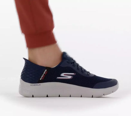 SKECHERS Go Walk Flex Hands Free Navy Slip-ins Sneaker Men's sizes 7-14/NEW WW