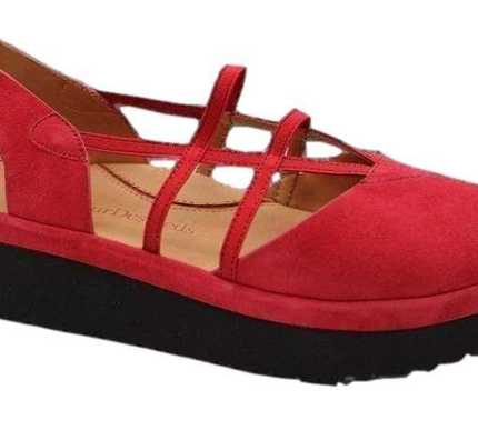 L'amor Des Pieds Adelais Red Suede Sandal Women's sizes 6-10/NEW!!!