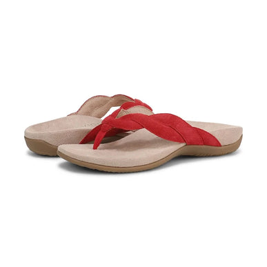 Vionic Bella Braid Fruit Punch Red Nappa Leather Sandal Women's sizes 5-11/NEW!!