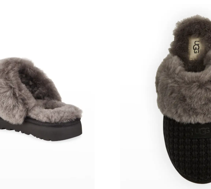 UGG Cozy Knit Black Shearling Slippers Women's US sizes 5-12/NEW!!!