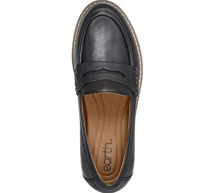 Earth Javas Black Round Toe Casual Slip-on Loafers Shoes Womens sizes 6-10 NEW M