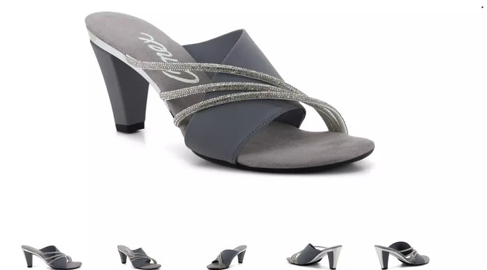 Onex Havana Pewter/Grey Elastic Slide Wedge Sandal Women's US sizes 5-11/NEW!!!