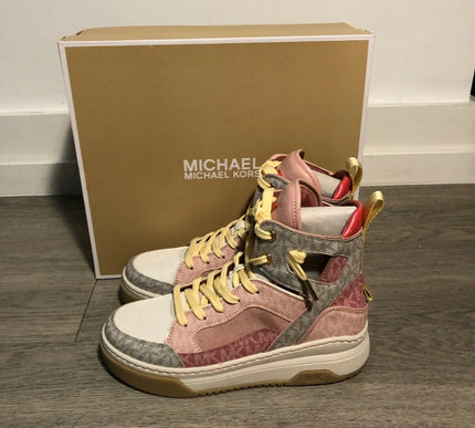 Michael Kors Matson High Top Multi Tech Canvas Sneakers Women's sizes 5-10/NEW!!
