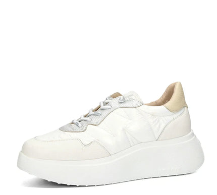 Wonders A-3602 Berlin Off White/Cream Wedge Sneaker Womens sizes 36-42