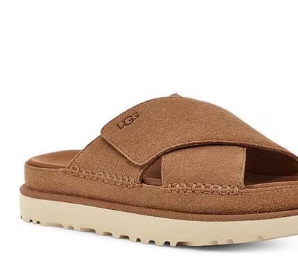 UGG Goldenstar Cross Slide Chestnut Platform Sandal Women's US sizes 5-12/NEW!!!